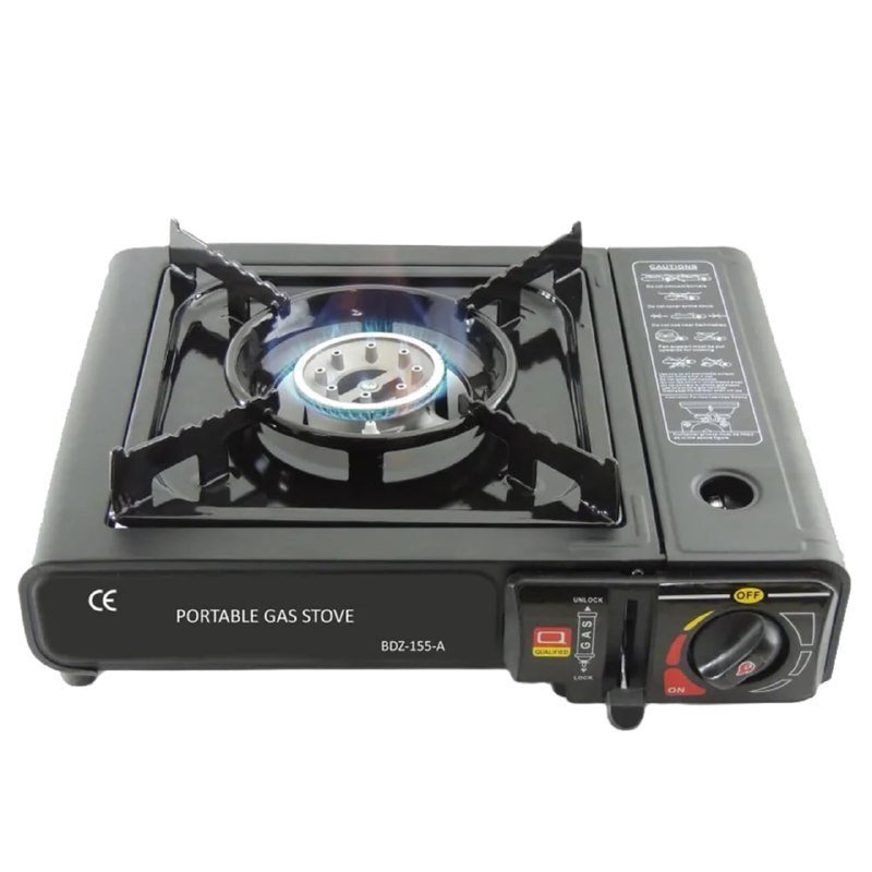 SmartGadgets 2-in-1 Mini Portable Gas Stove – Compact & Lightweight Outdoor Burner with Carry Case for Camping, Hiking, Trekking & Travel Cooking