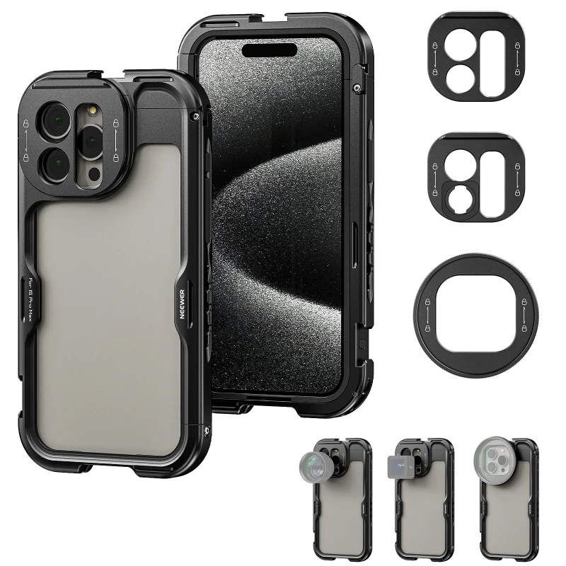 NEEWER PA043/PA044 2nd Generation Phone Cage for iPhone 15 Pro Max