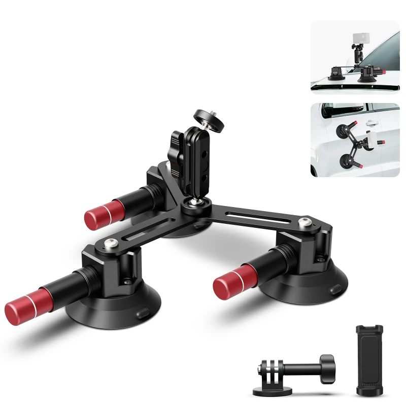 NEEWER Triple Suction Cup Camera Car Mount (CA067)