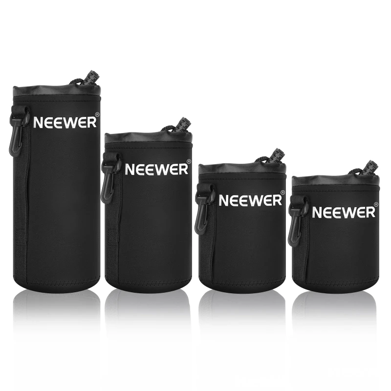 4 Pack Camera Lens Bag - Black