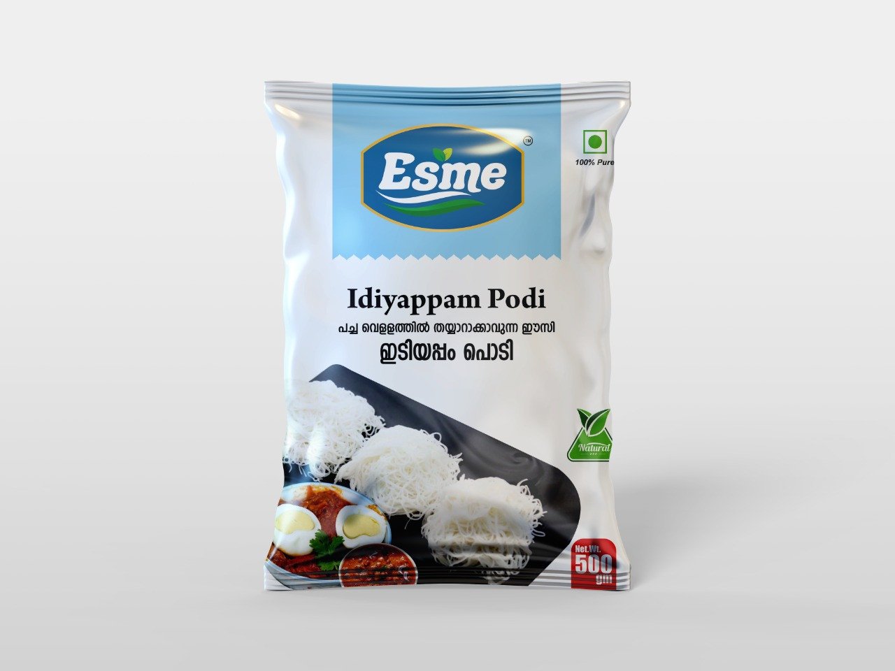 Esme Homemade Soft & Smooth Idiyappam Podi (ഇടിയപ്പം പൊടി) - 500g | Noolputtu Podi | Easy Idiyappam Podi | Istant Idiyappam Powder