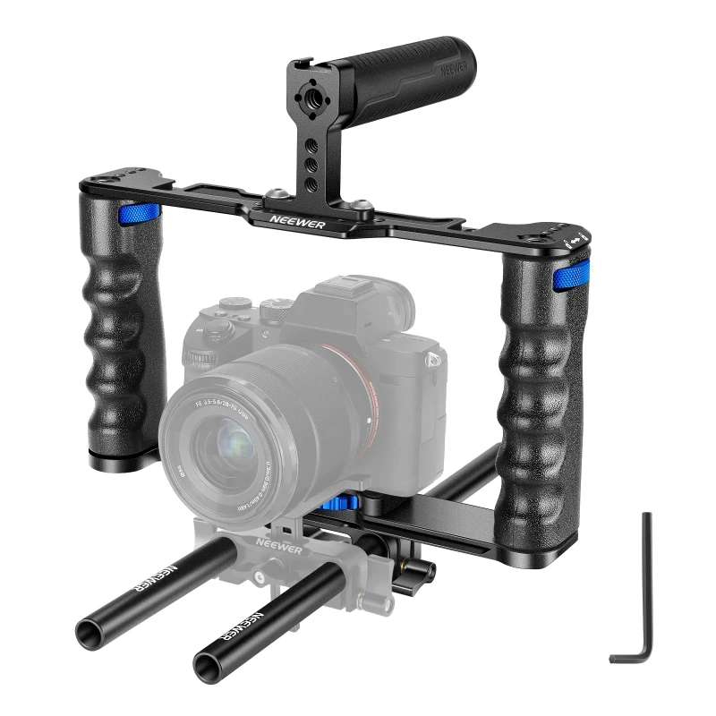 NEEWER VS107 Aluminum Alloy Camera Cage-Black/Blue