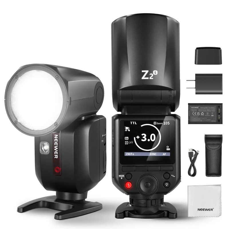 NEEWER TTL Round Head Flash Speedlite For Sony (Z2-S) - basic kit