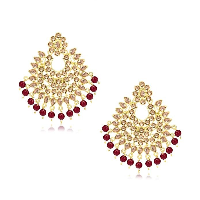 Marquise LCT Gold Plated Pearl Chandbali Earring Set for Women.