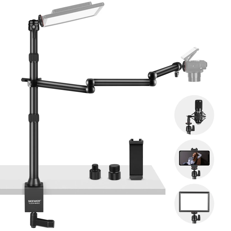 TL253A+MH022 Upgraded Tabletop Camera Mount Stand