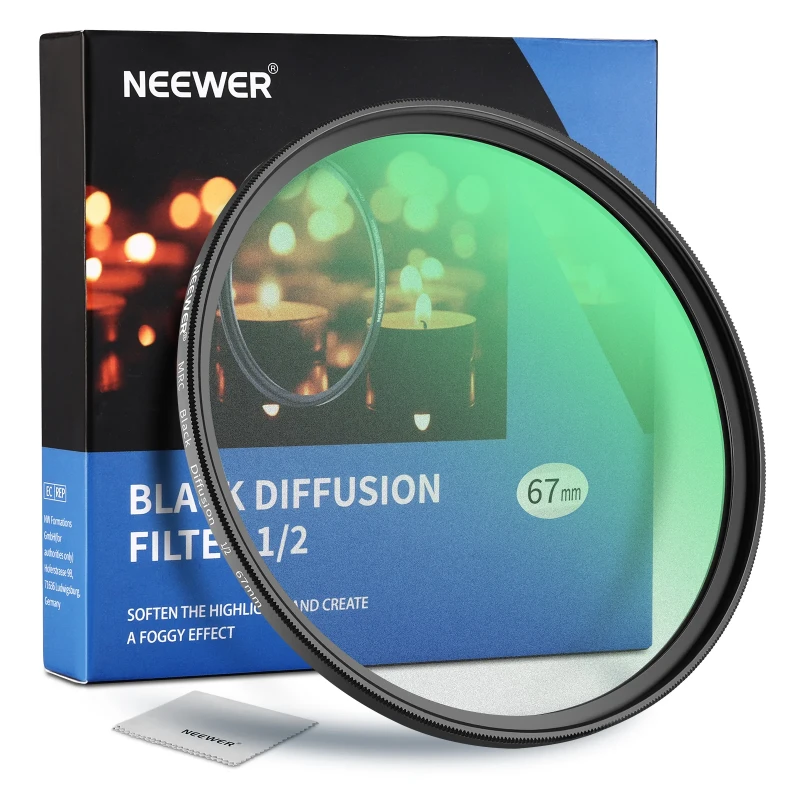 NEEWER Black Diffusion 1/2 Cinematic Effect Filter