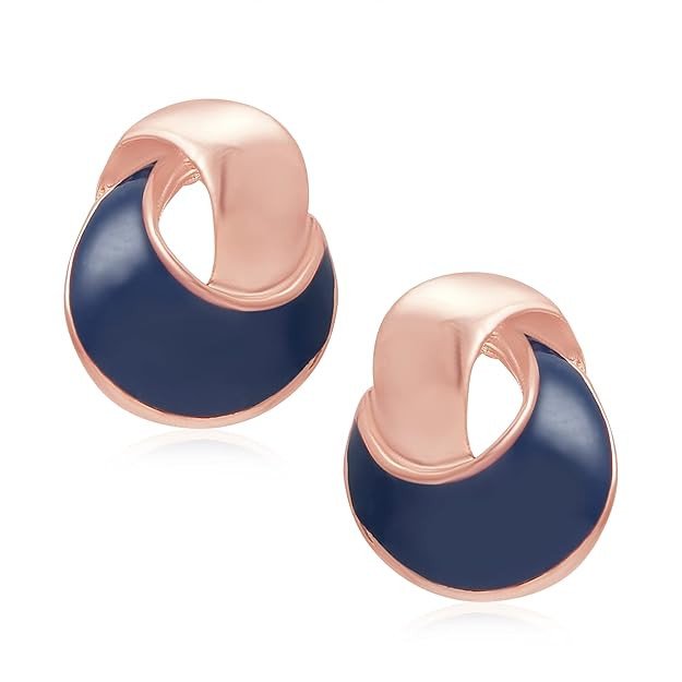 Stunning Rose Gold Plated Stud Earring For Women.