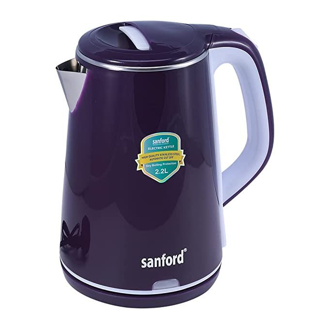 Sanford Stainless Steel Electric Kettle 2.2 Liter | SF3363EK-2.2 L BS | Tea Pot | Coffee Pot | 1600 Watts