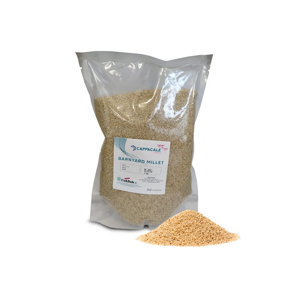 Cappacale Organic Barnyard Millet (1Kg) | High Fiber Millet | Healthy Food