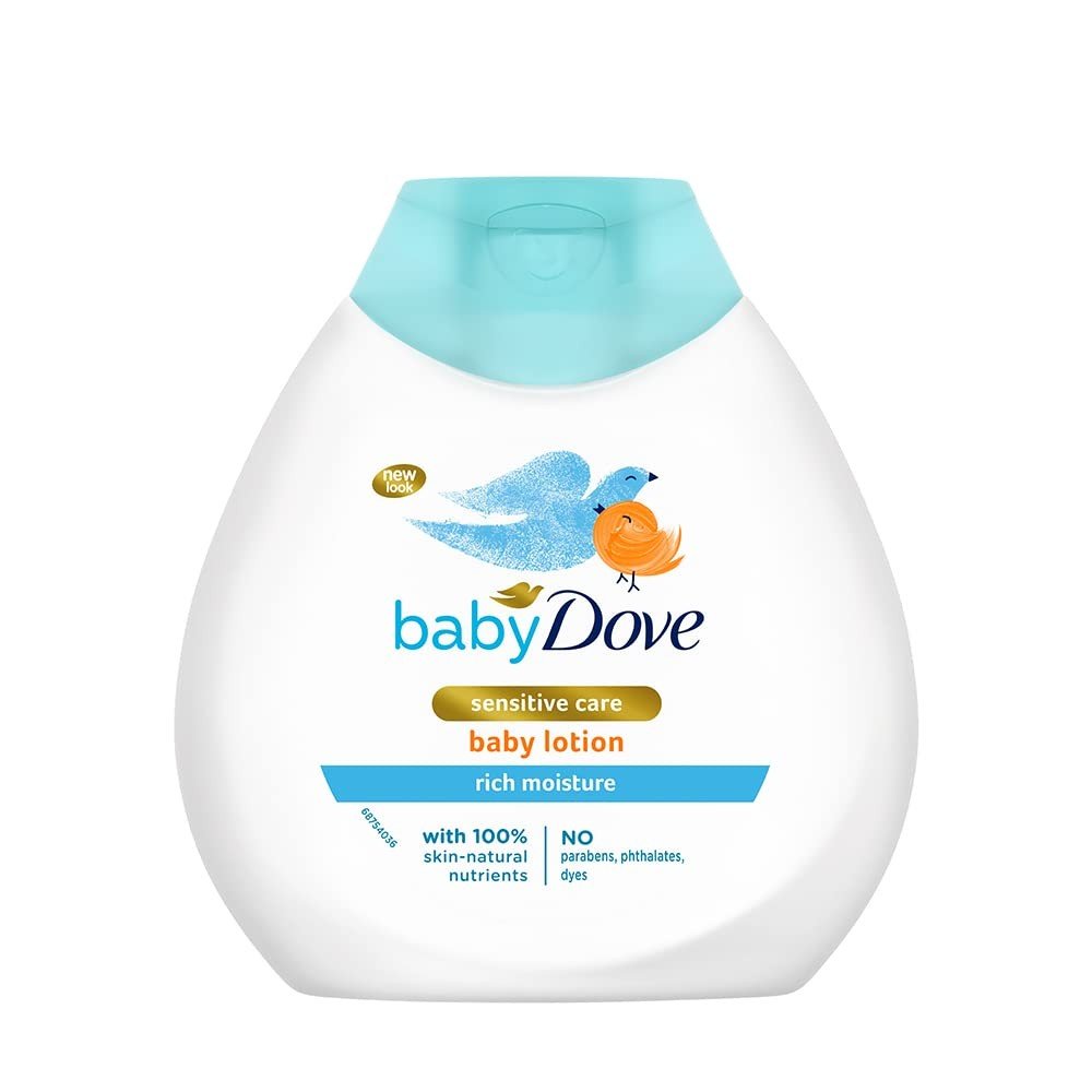 Baby Dove Rich Moisture Nourishing Baby Lotion 200 ml, With Moisturising Cream, Gentle Care for Baby's Soft Skin