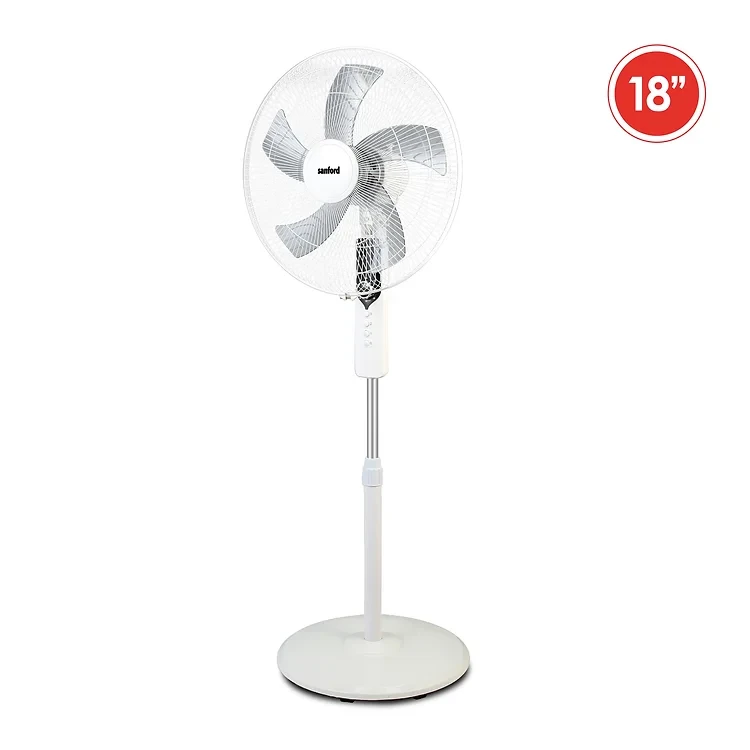 Sanford 18 Inch Stand Fan With Timer SF938SFN BS | Adjustable | Free Standing | 60 Watts | 3 Speed Control