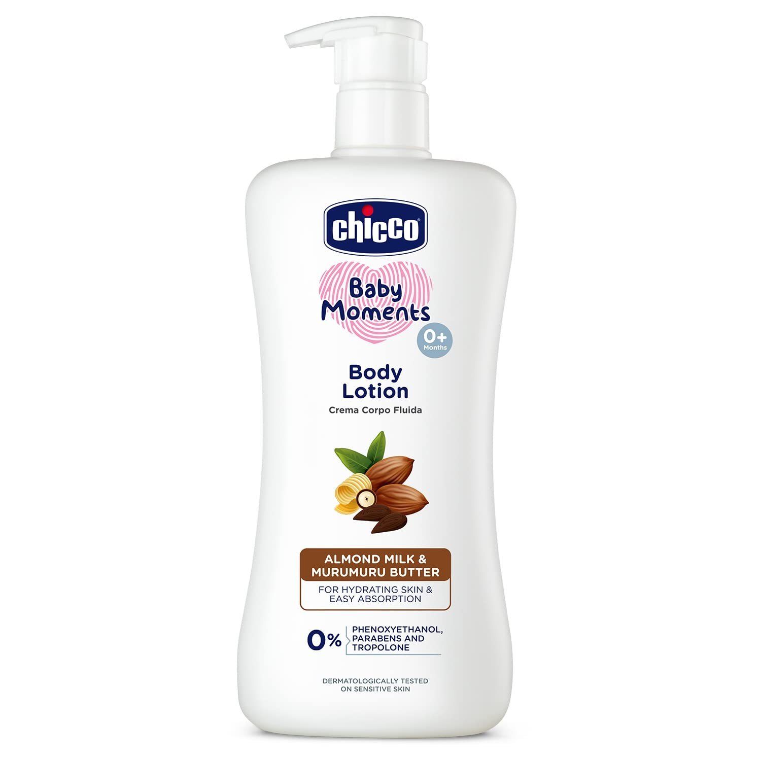 Chicco Baby Moments Body Lotion, New Advanced formula with Natural Ingredients for Daily Moisturization, Suitable for Baby’s moisturized skin, No Phenoxyethanol and Parabens (500ml)