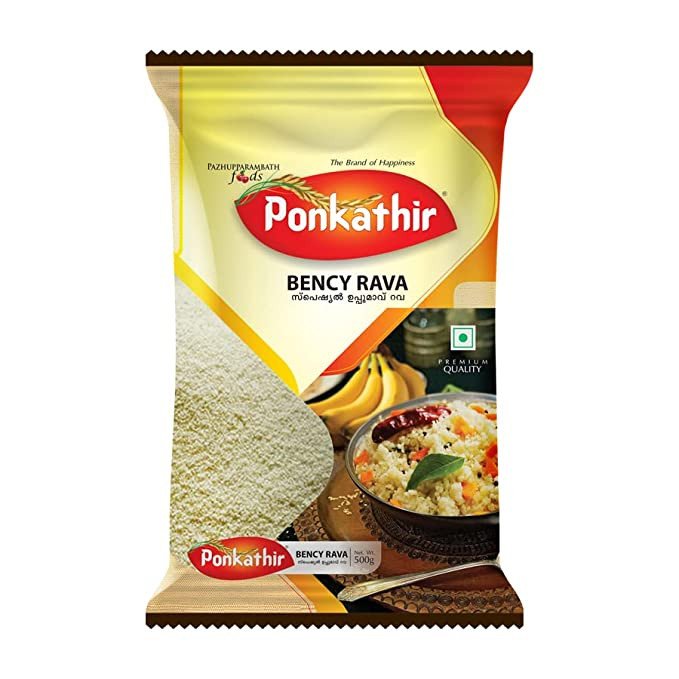 Kerala Ponkathir Bency Wheat Rava - 500g (സ്പെഷ്യൽ ഉപ്പുമാവ് റവ) | Wheat Upma Rava (Delivery 24 hours in Hyderabad)
