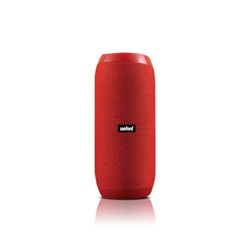 SANFORD PORTABLE BLUETOOTH SPEAKERS RED | 800mAh | RECHARGEABLE | SPLASH PROOF