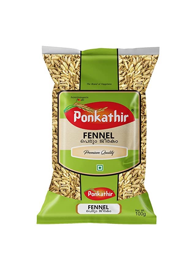 Kerala Ponkathir Fennel Seed - 100g (പെരും ജീരകം) | Perum Jeerakam | Saunf | 100% Organic (Delivery 24 hours in Hyderabad)