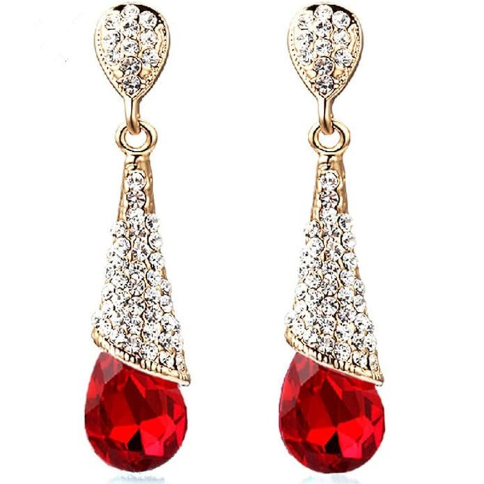 Dazzling Crystal Gold Plated Earring for Women.