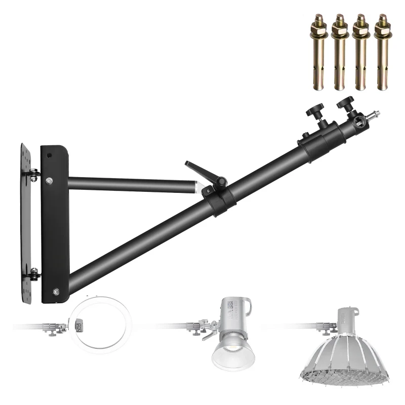 NEEWER 169cm Triangle Wall Mounting Boom Arm