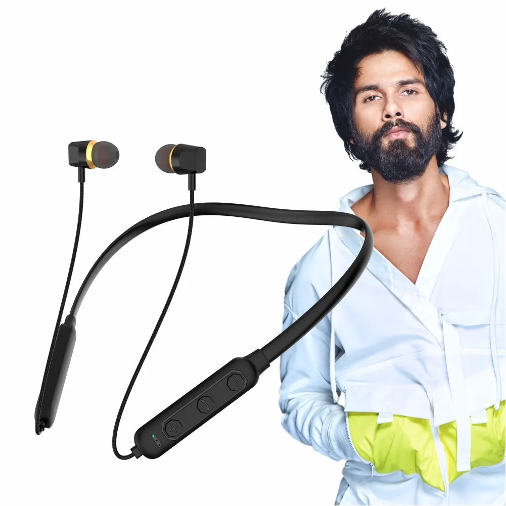 U&i Titanic Series - Low Price Bluetooth Neckband Bluetooth Headset (Black, In the Ear)