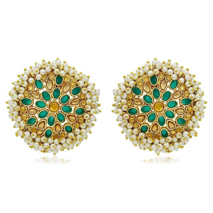 Adorable Gold Plated LCT & Pearl Stud Earring for Women (SKR56740)