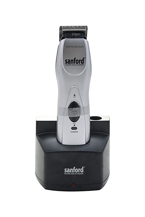 Sanford Rechargeable Cordless Hair Clipper 3 Watts For Men - Silver Colour | SF1957HC BS | Wireless Trimmer | Groomer | Shaver | Clipper