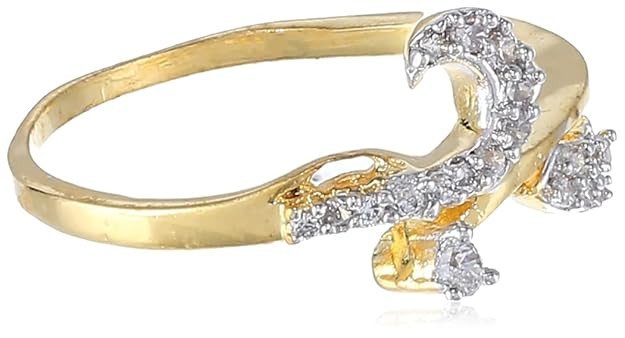 Ritzy Two Tone Cz Ring(296R440_16)