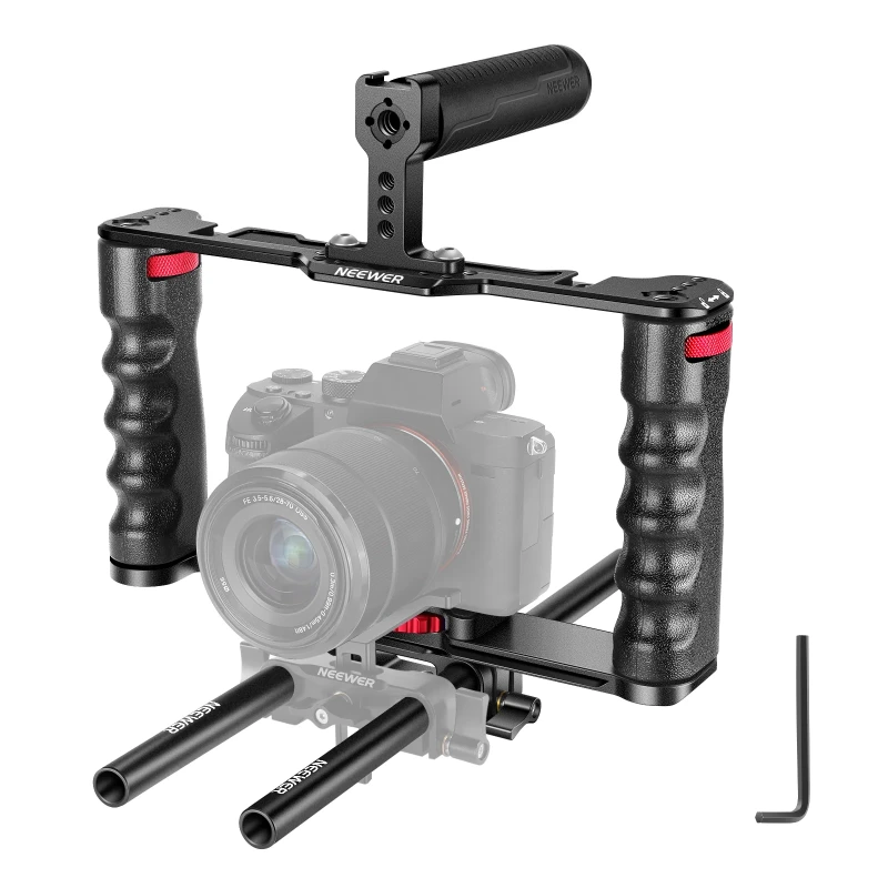 NEEWER VS107 Aluminum Alloy Camera Cage-Black/Red