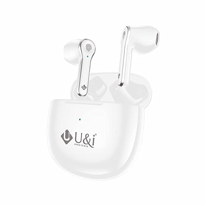 U & I Total Series True Wireless Headset with 30Hours Backup White (in Ear TWS)