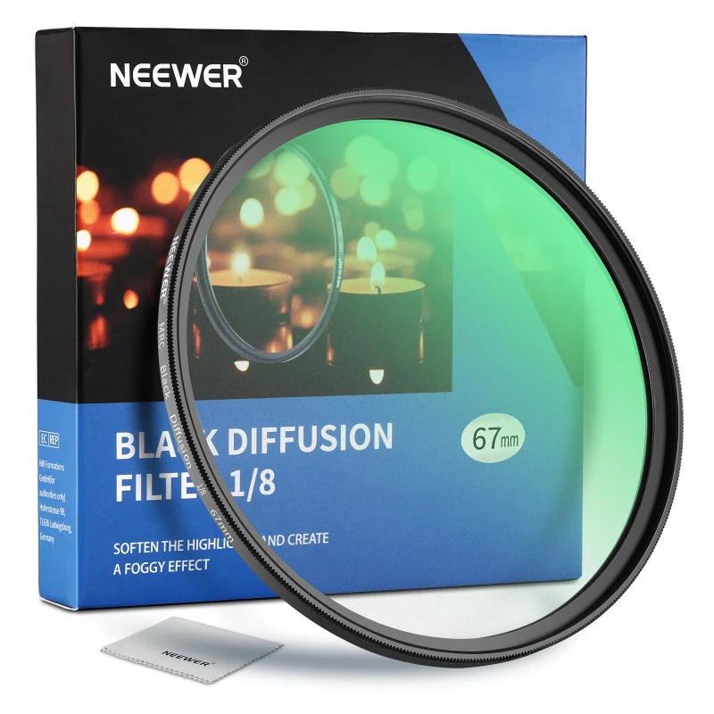 NEEWER Black Diffusion 1/8 Cinematic Effect Filter