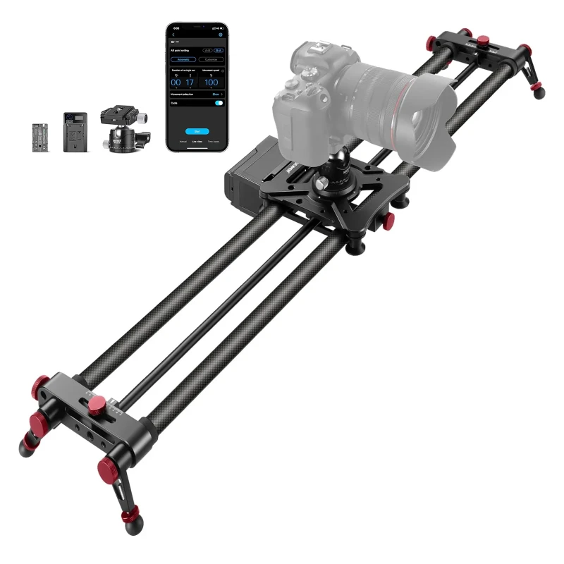 NEEWER Motorized Carbon Fiber Camera Slider - 100cm (ER1-100) without remote