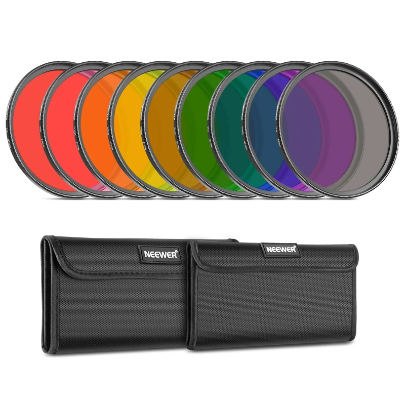 NEEWER 9 Pack Full Color Lens Filter Set