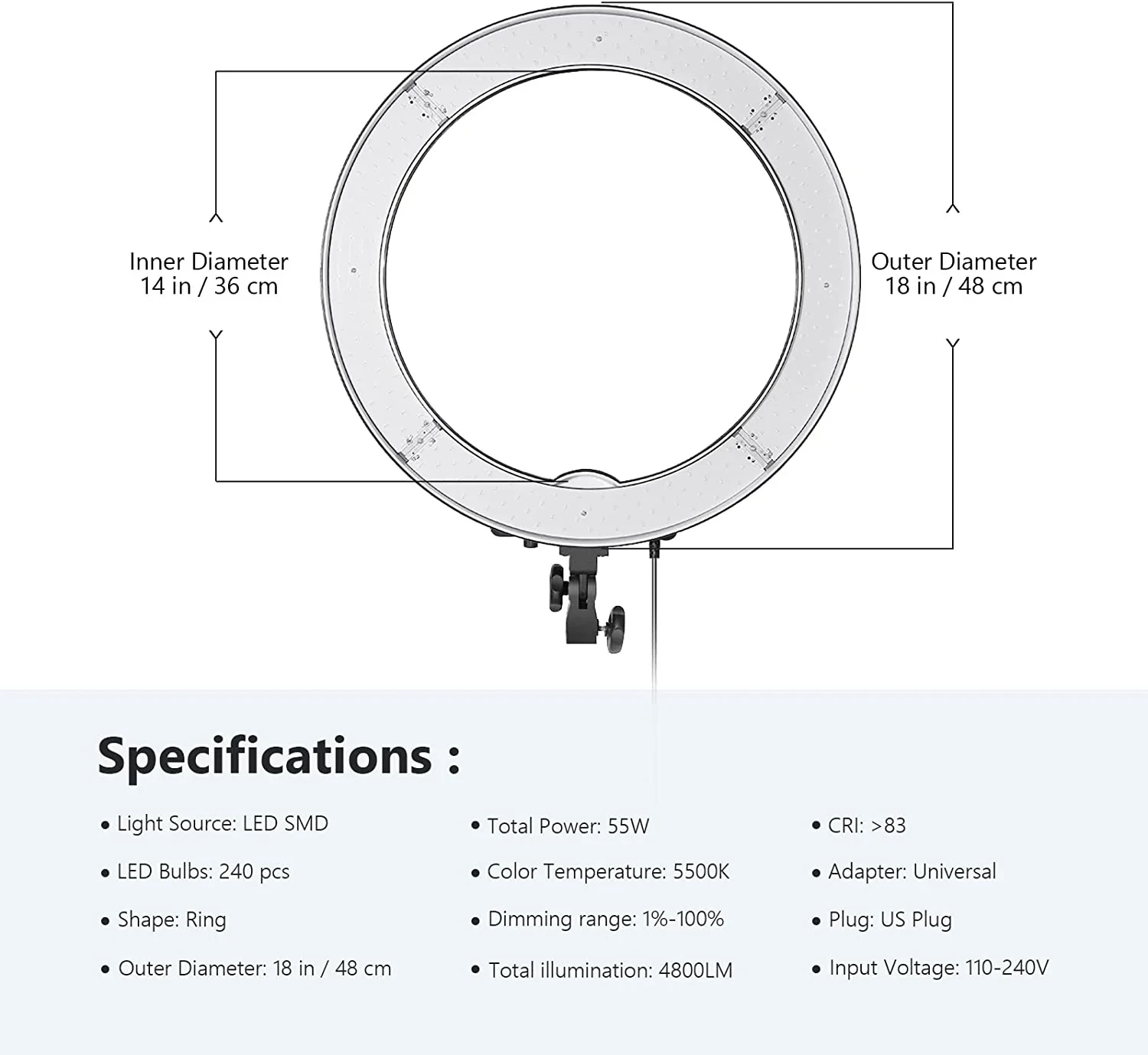 18-Inch Ring Light (RL-18)