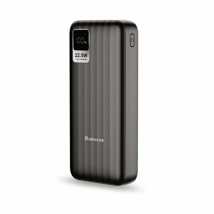 ROBOTEK S18 Energy 20000mAh Type-C PD Fast Charging Power Bank | 22.5W PD Type C | Triple Output Type-C + USB-A + USB-A | Dual Input Type-C + Micro USB | | Slim & Compact Portable| Compatible with iPh