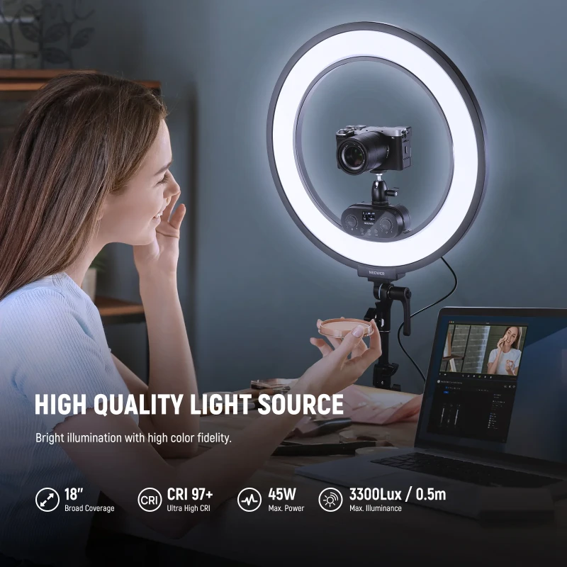 45W 18" Slim Edge Lit Ring Light Kit (RL45B)