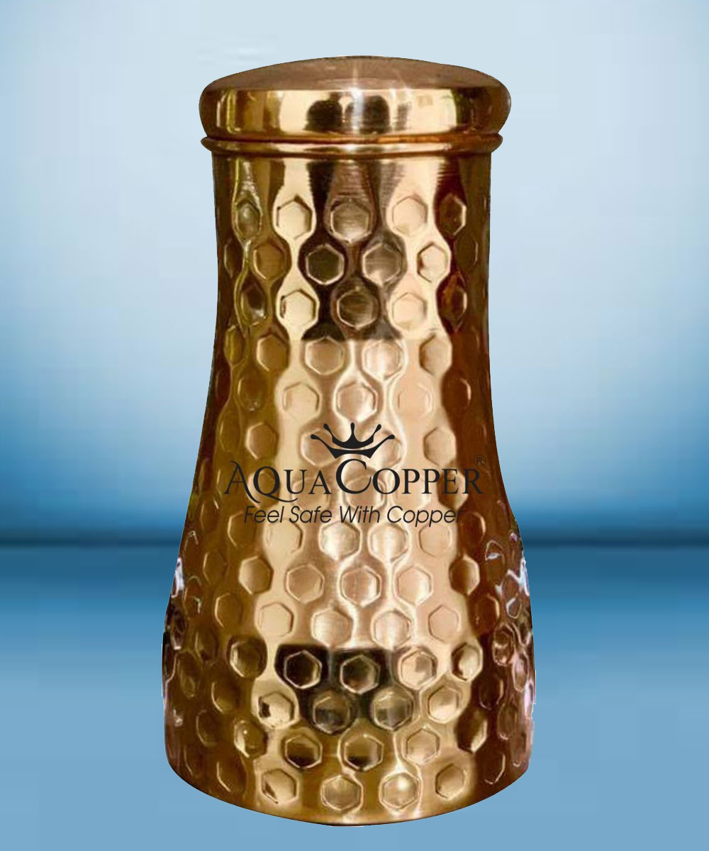 Aqua Copper Hammered Sugar Pot