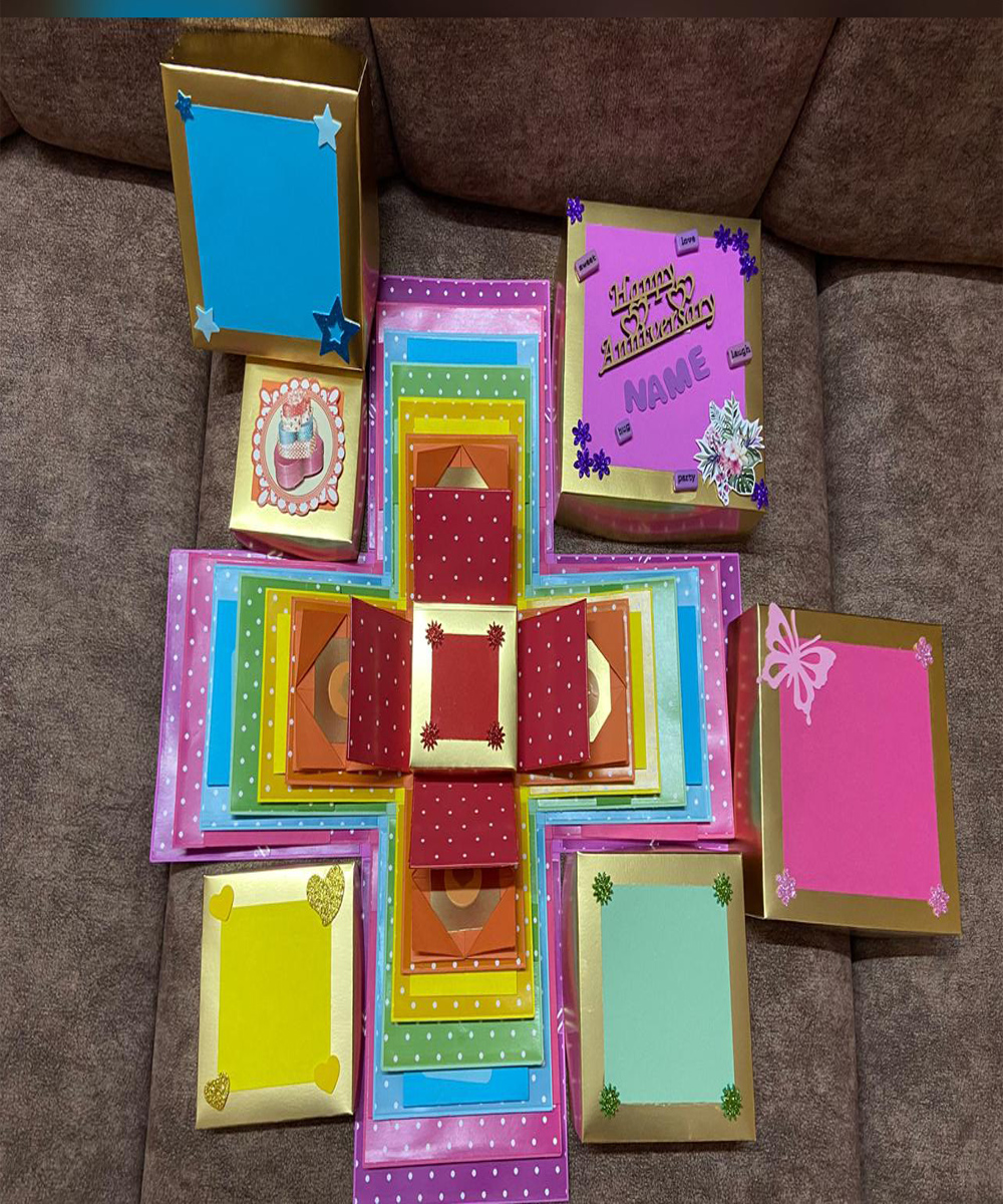 Rainbow Explosion Box Greeting Card