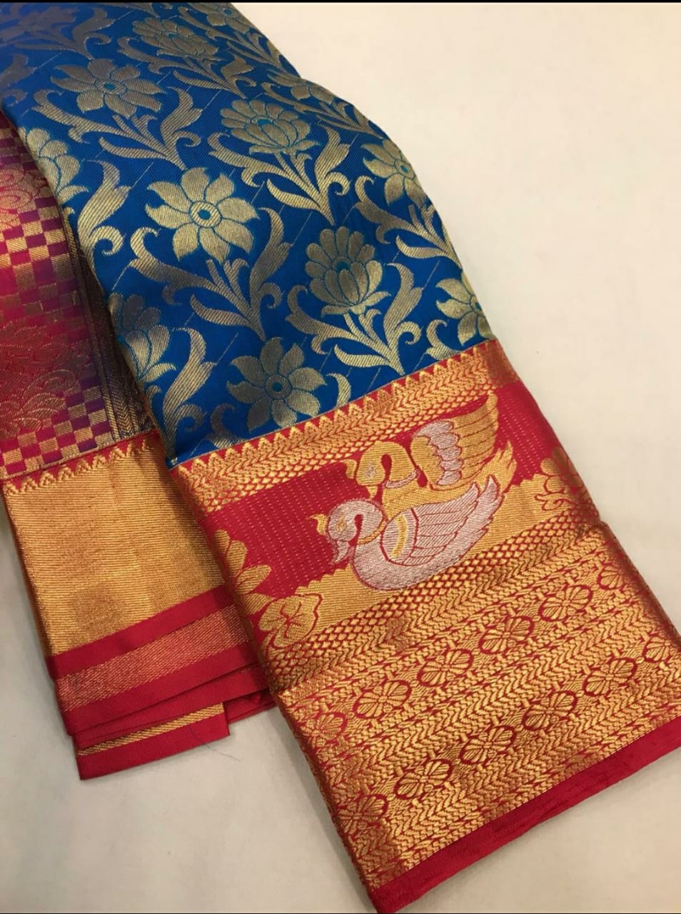 ELC  Korvai semi silk soft textured silk saree