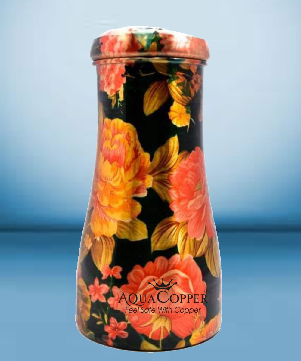 Aqua Copper Printed Sugar Pot