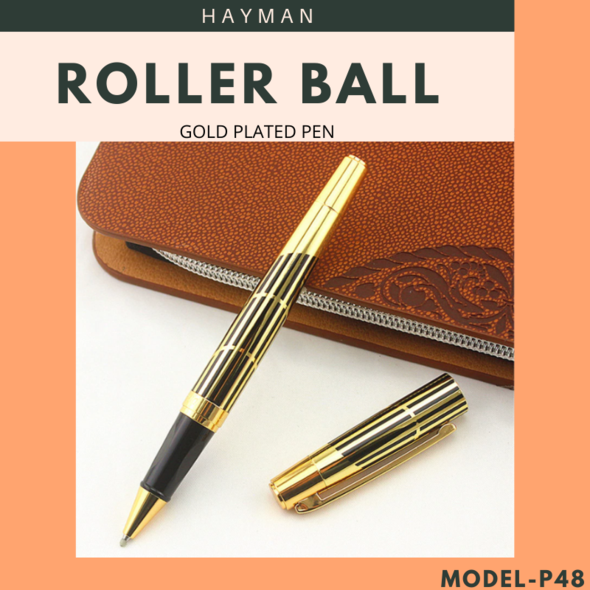 EHP Hayman 24 CT Gold Plated Roller Ball Pen With Box (P-48)