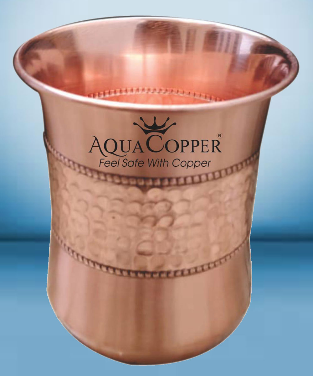Aqua Copper Matka Glass Doubletone