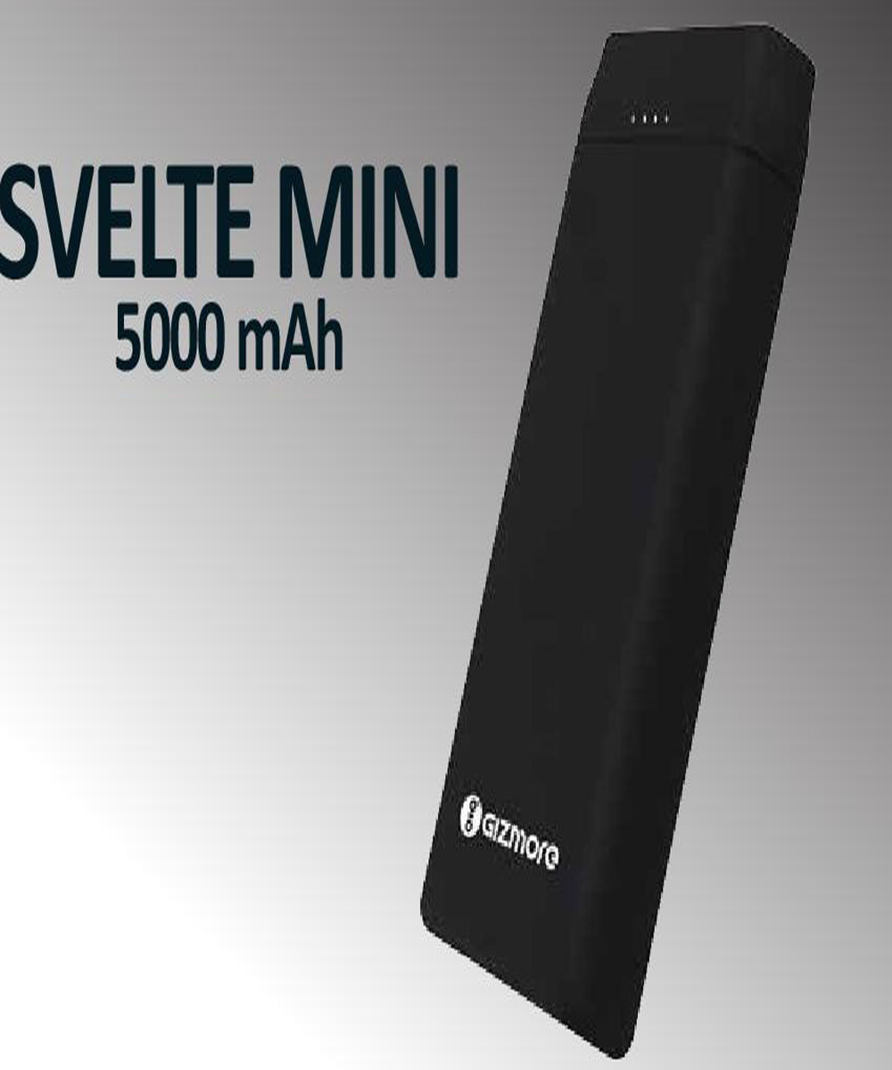 GIZMORE Power Bank 5000mAh Polymer GIZ PB5KP BlackBlue Svelte Mini 5000mAh Li-Polymer
