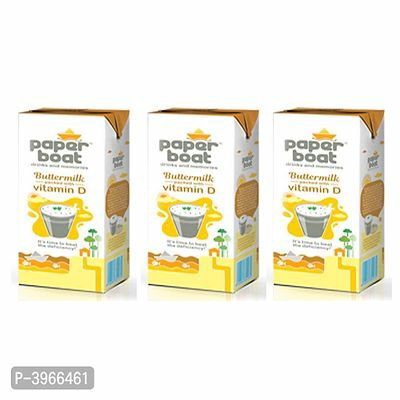 FSS Paper Boat Vitamin D Butter Milk Juice 200 ML Pack Of 3