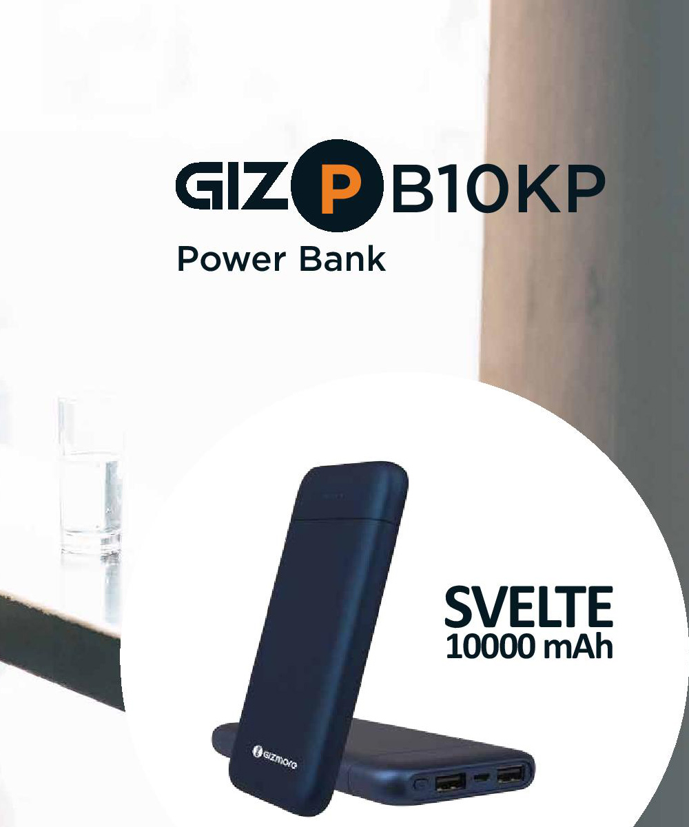 GIZMORE Power Bank 10000mAh Li Poly GIZ PB10KP3