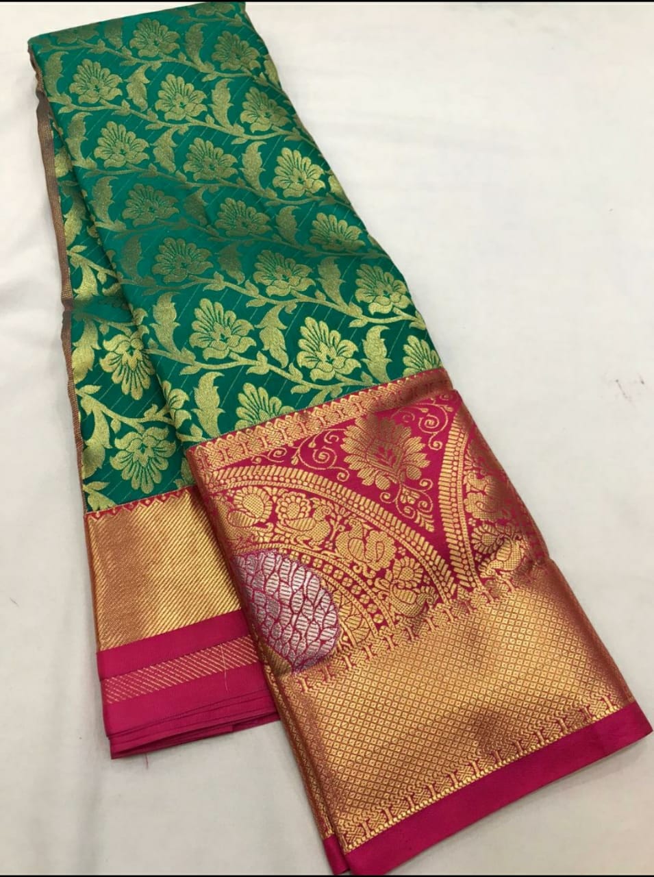 ELC  Korvai semi silk soft textured silk saree