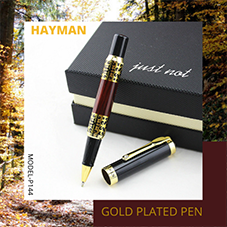 EHP Hayman 24 CT Gold Plated Roller Pen With Box (P-144)