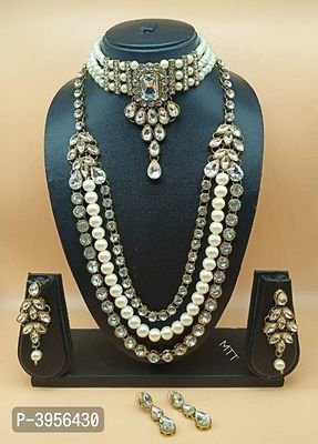 FSS Trending Kundan Studded Multi Layered Jewelry