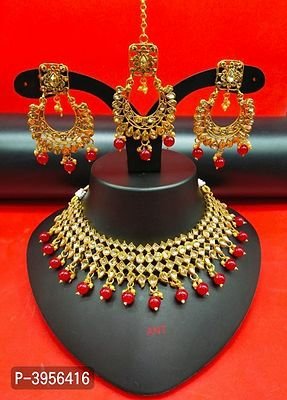 FSS Bridal Party Collection Red Choker Jewelry Set