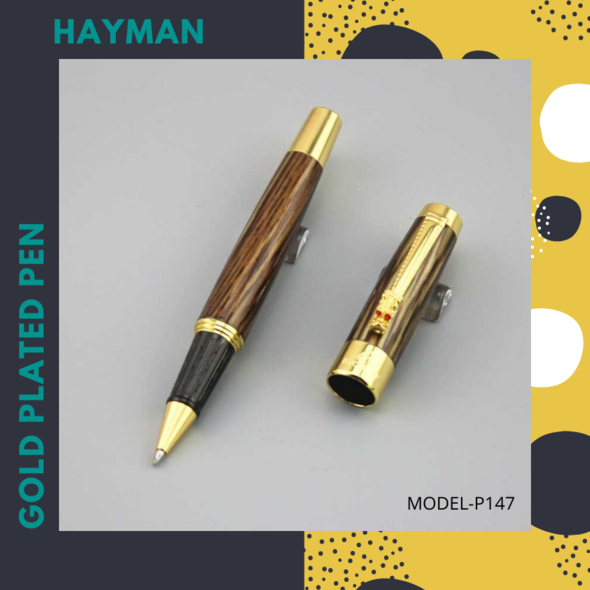 EHP Hayman 24 CT Gold Plated Roller Pen With Box (P-147)
