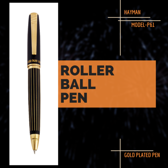 EHP Hayman Picasso Parri 24 CT Gold Plated Jotter Ball Pen With Box (P-71)