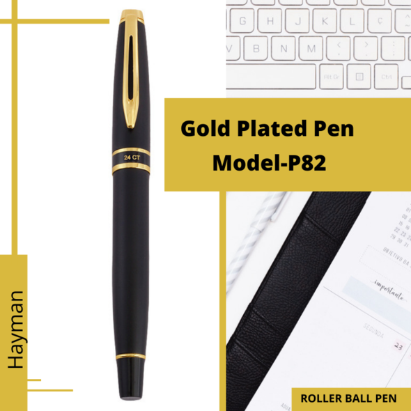EHP Hayman 24 CT Gold Plated Roller Ball Pen With Box (P-82)