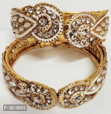 FSS Golden Perls Crafted bangles Set of 2